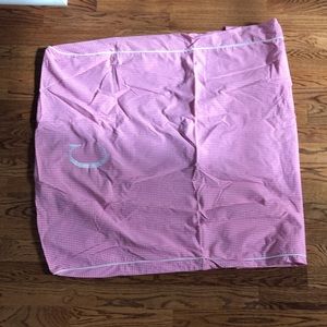 Pottery Barn Twin headboard slipcover & bed skirt